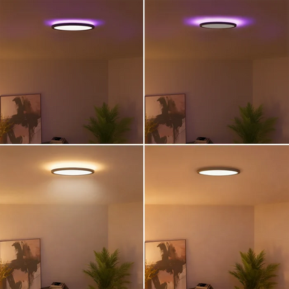 Calex Smart Halo Ceiling Light - 40cm - RGB + CCT - Black