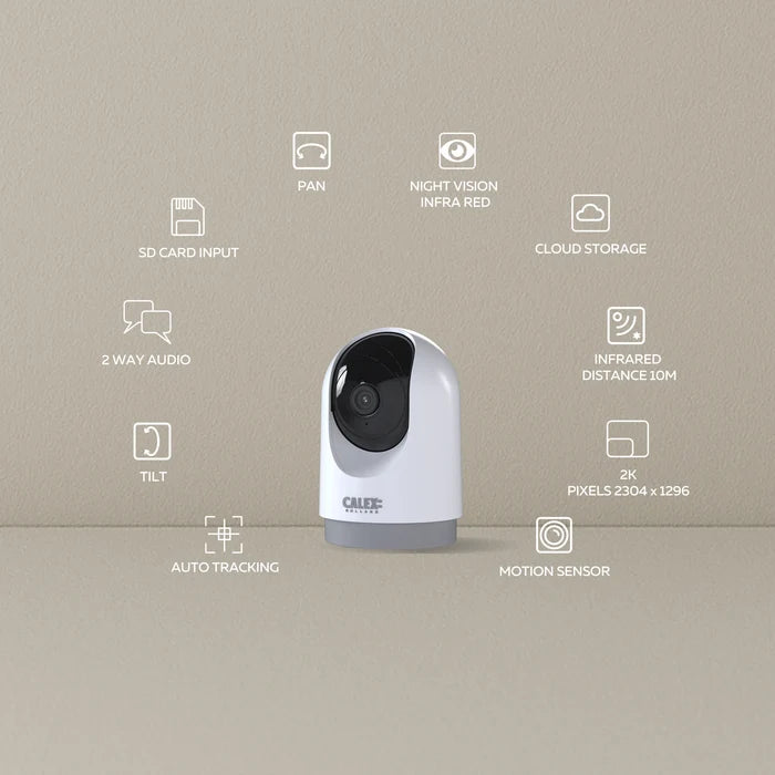 Calex Smart Indoor PTZ Camera - 2K - White