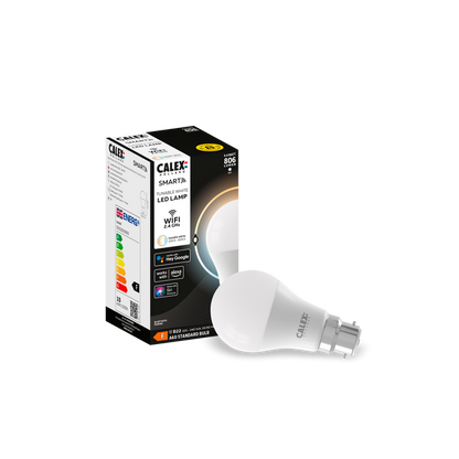 Calex Smart LED Bulb - B22 - A60 - 9.4W - White - Dimmable