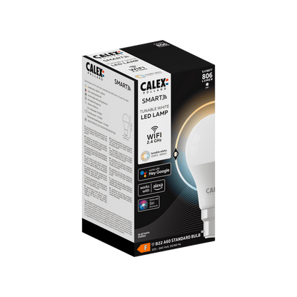 Calex Smart LED Bulb - B22 - A60 - Warm White - 9.4W - Dimmable
