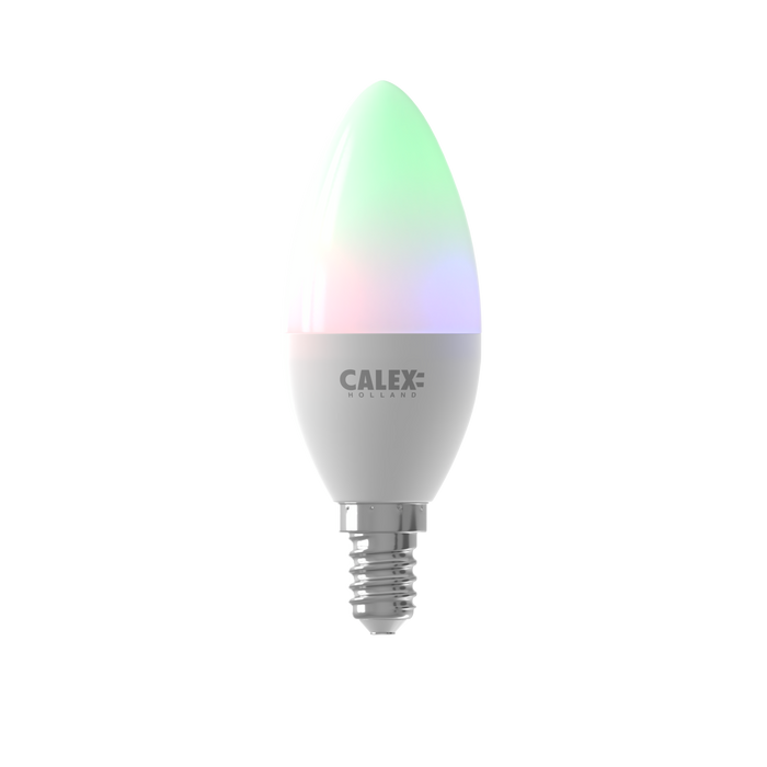 Calex Smart LED Bulb - E14 - B35 - 4.9W - RGB - White - Dimmable