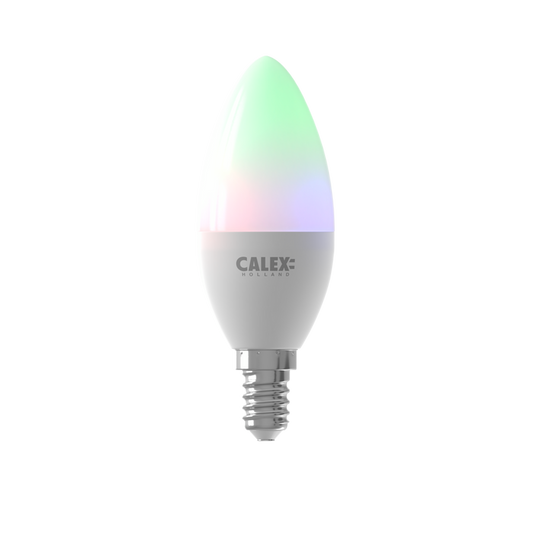 Calex Smart LED Bulb - E14 - B35 - 4.9W - RGB - White - Dimmable