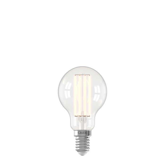 Calex Smart LED Bulb - Filament - E14 - P45 - Clear - 4.9W - Dimmable