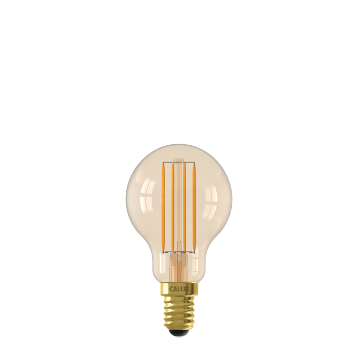 Calex Smart LED Bulb - Filament - E14 - P45 - Gold - 4.9W - Dimmable