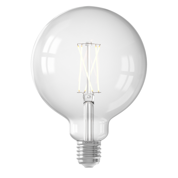Calex Smart LED Bulb - Filament - E27 - G125 - Clear - 7W - Dimmable