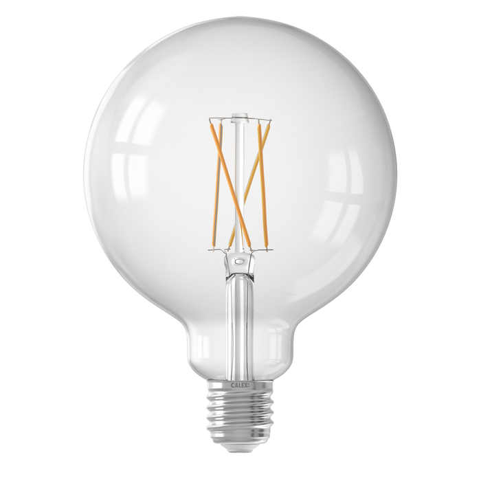 Calex Smart LED Bulb - Filament - E27 - G125 - Clear - 7W - Dimmable