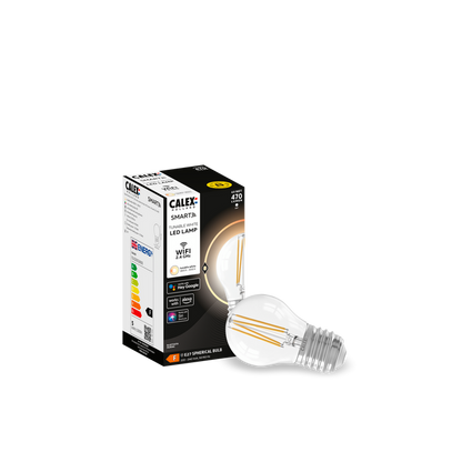 Calex Smart LED Bulb - Filament - E27 - P45 - Gold - 4.9W - Dimmable