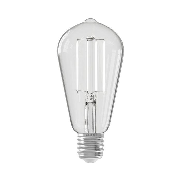 Calex Smart LED Bulb - Filament - E27 - ST64 - Clear - 7W - Dimmable