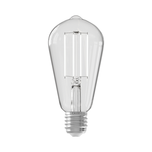 Calex Smart LED Bulb - Filament - E27 - ST64 - Clear - 7W - Dimmable