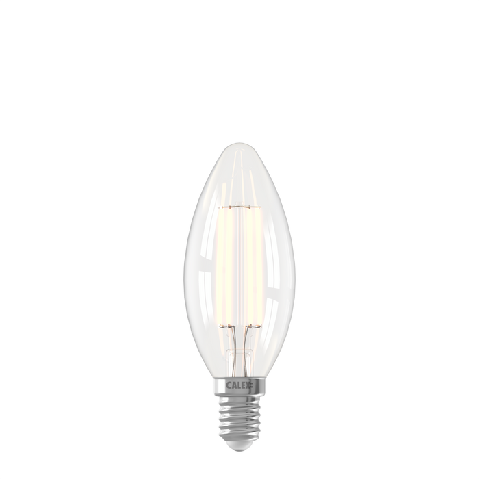 Calex Smart LED Lamp - Filament - E14 - B35 - Clear - 4.9W - Dimmable