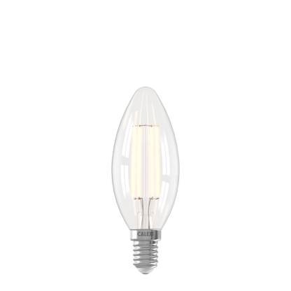 Calex Smart LED Lamp - Filament - E14 - B35 - Clear - 4.9W - Dimmable
