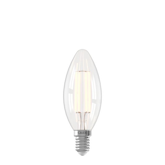Calex Smart LED Lamp - Filament - E14 - B35 - Clear - 4.9W - Dimmable