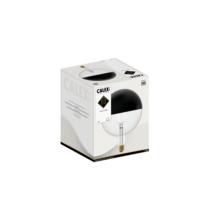 Calex Top mirror Bulb - E27 - Filament - Kalmar - Black