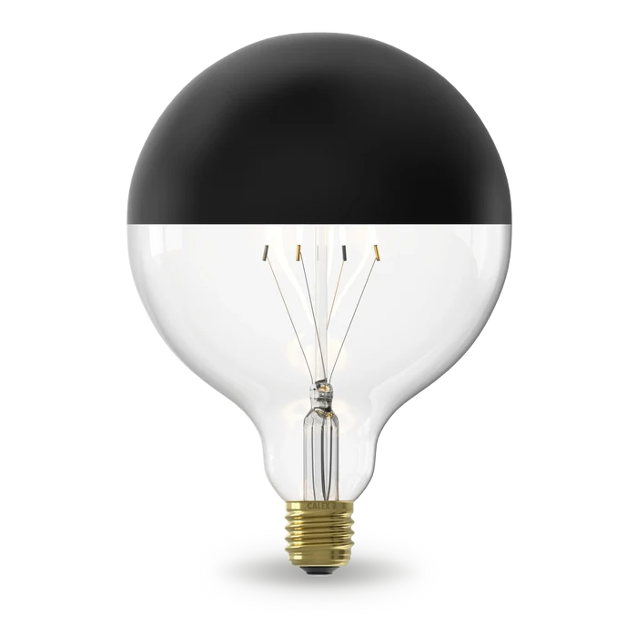 Calex Top Mirror LED Bulb - E27 - G125 - Black