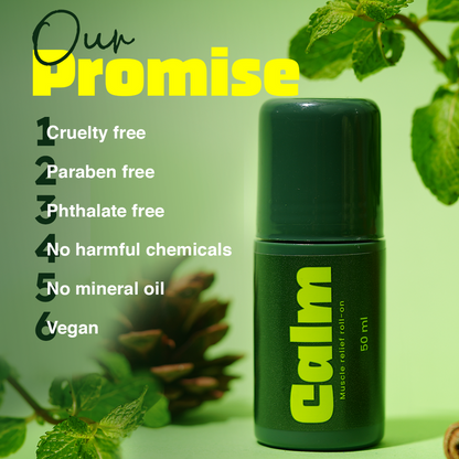 Calm - Muscle & Pain relief roll on | Pain Relief Balm | 50ml
