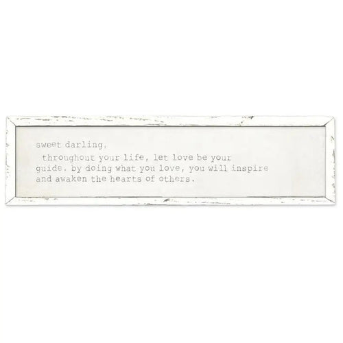 Canvas Sign "Sweet Darling", white