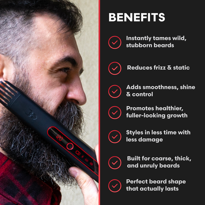 Carbon X Pro | Beard Straightener, image 5. The Beard Struggle