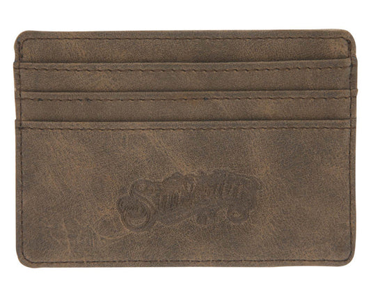 Card Holder Wallet - Dark Brown - Front