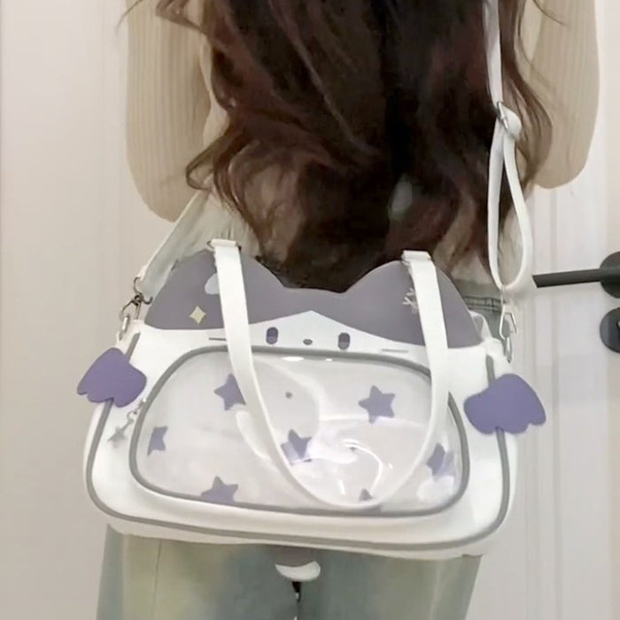 Cartoon Crossbody Owl Pin Girl Casual Versatile Tote Bag