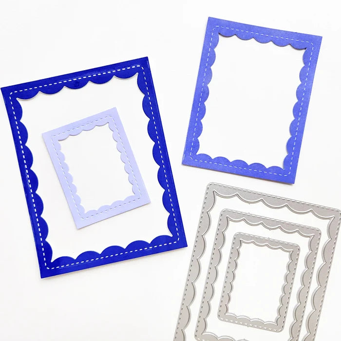 Catherine Pooler - Die - Ruffles for Rectangles. Available at Embellish Away located in Bowmanville Ontario Canada. Example by Catherine Pooler Designs.