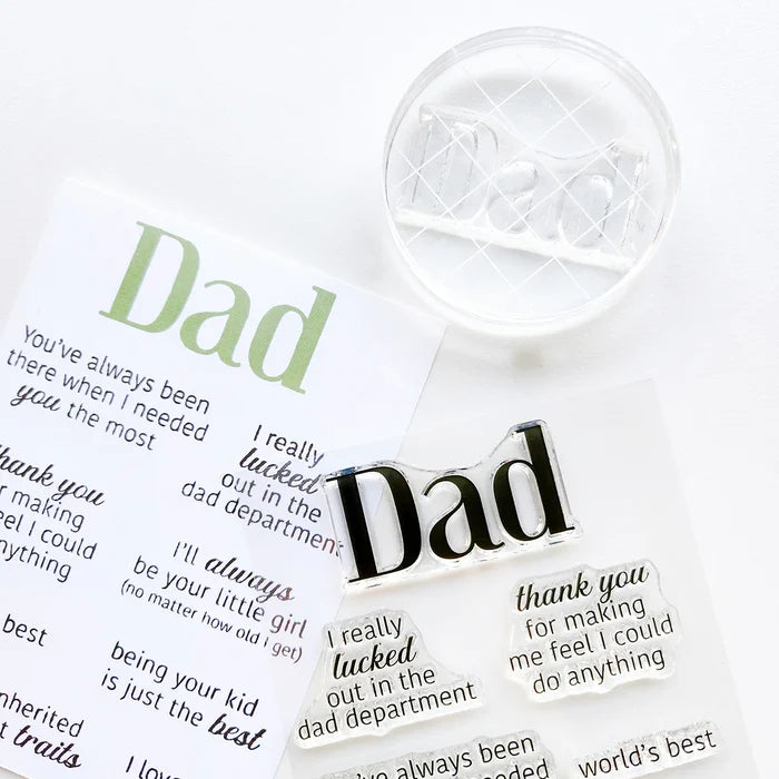 Catherine Pooler - Sentiment Stamps - Inside Out for Dad. Available at Embellish Away located in Bowmanville Ontario Canada. Example by Catherine Pooler Designs Brand Ambassador.
