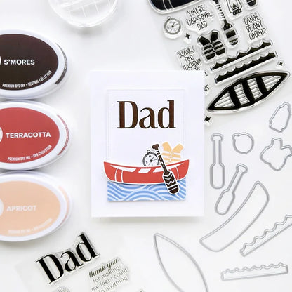 Catherine Pooler - Sentiment Stamps - Inside Out for Dad. Available at Embellish Away located in Bowmanville Ontario Canada. Example by Catherine Pooler Designs Brand Ambassador.