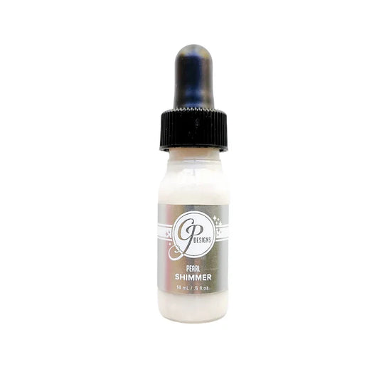 Catherine Pooler - Shimmer - Pearl. Paint it over a background or splatter it across your projects. Available at Embellish Away in Bowmanville Ontario Canada