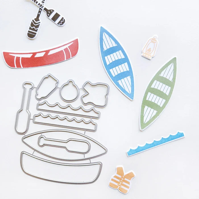 Catherine Pooler - Stamp & Die Set - Oar-some Dad. Available at Embellish Away located in Bowmanville Ontario Canada. Example by Catherine Pooler Designs brand ambassador.