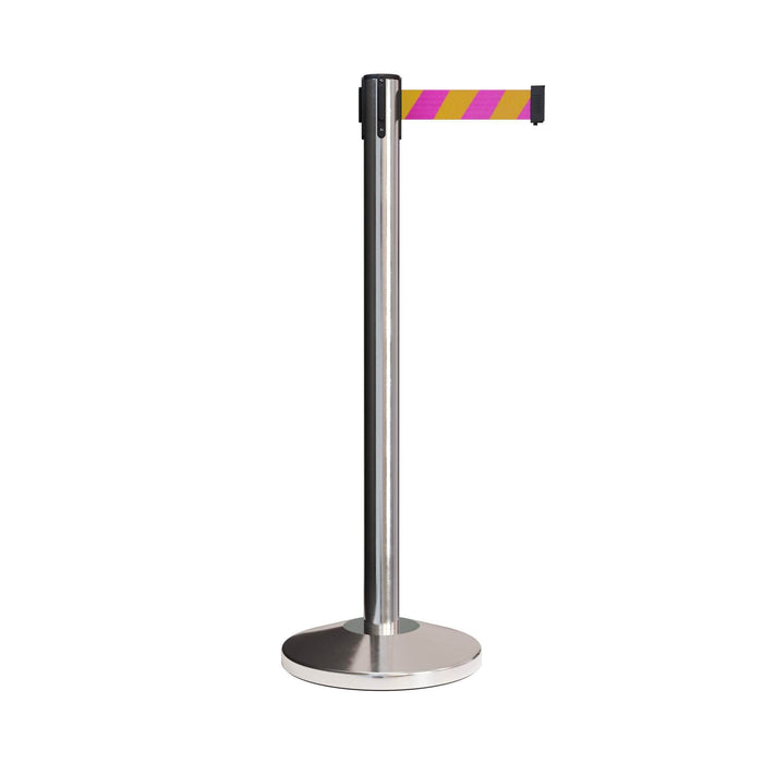 7.5 Ft. / MAGENTA & YELLOW DIAGONAL STRIPES