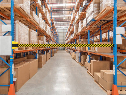 CCW Series WMB 220 - Wall Mounted Retractable Belt Barrier - Yellow Magnetic ABS Case - 7.5, 10, 13, & 15 Ft. Belts - Crowd Control Warehouse