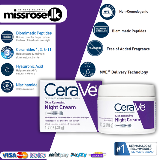 CeraVe Skin Renewing Night Cream Face Moisturizer