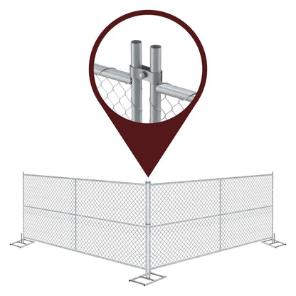 Chain Link Fence Kit - 6 Ft. tall x 10 Ft. Wide - Trafford Industrial - Crowd Control Warehouse