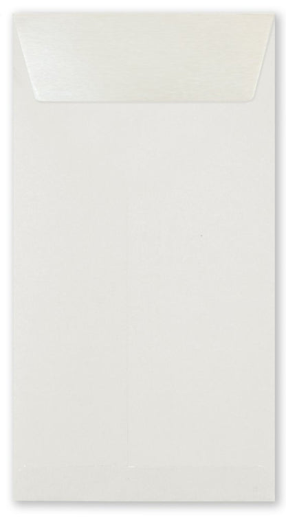 Blank champagne toast card back with simple envelope-style flap, unprinted surface