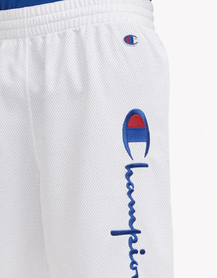 CHAMPION EUROPE BASKETBALL MESH SCRIPT LOGO SHORTS WHITE