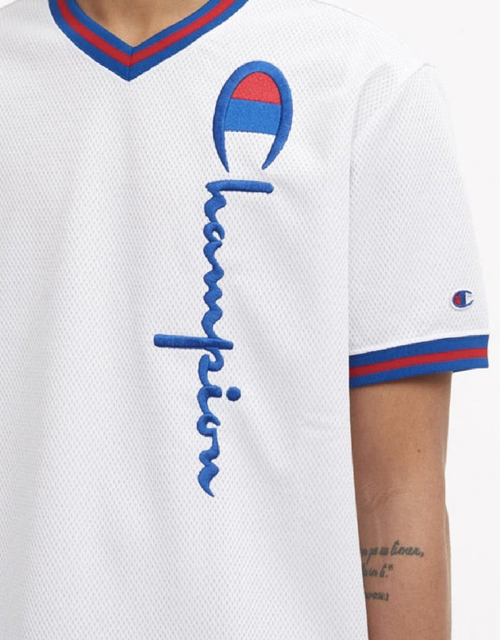 Champion Europe Basketball Mesh Short Sleeve T-shirt White
