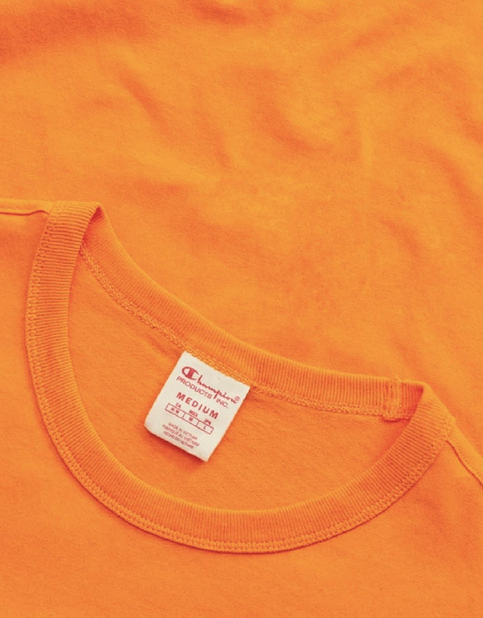 CHAMPION EUROPE SCRIPT LOGO CREW NECK T SHIRT SPICY ORANGE