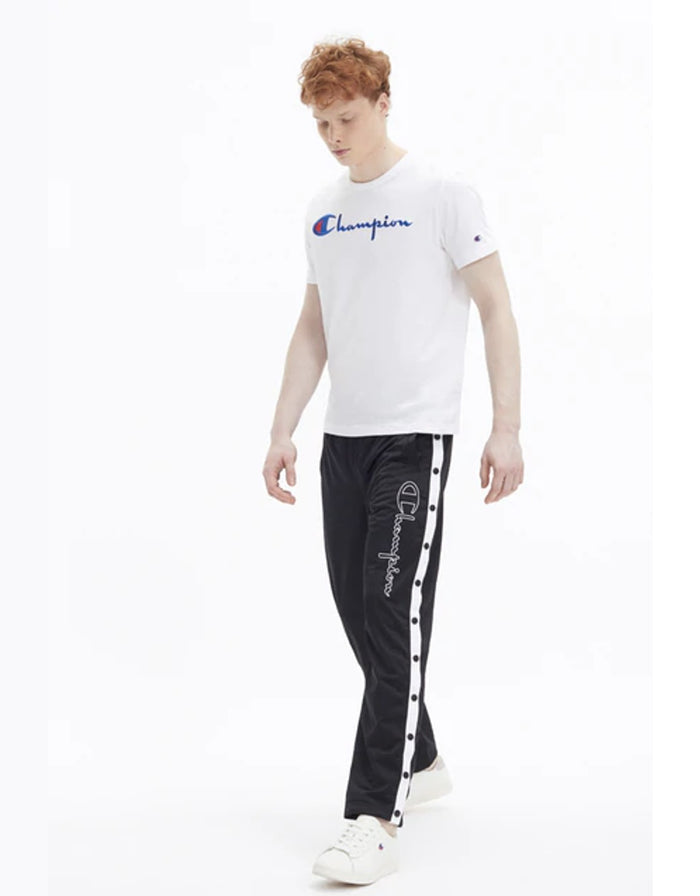 CHAMPION EUROPE<br>CONTRAST POPPER TRACK PANTS BLACK