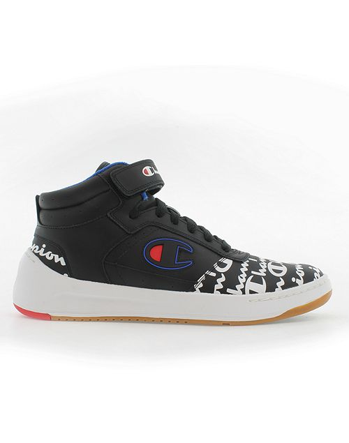 CHAMPION<br>MEN'S SUPER C COURT LEATHER SNEAKERS BLACK