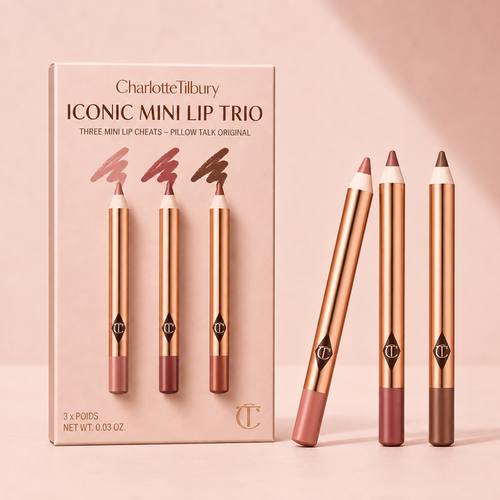Charlotte Tilbury Pillow Talk, Pillow Talk Medium & Iconic Nude Long-Lasting Lip Liner Set