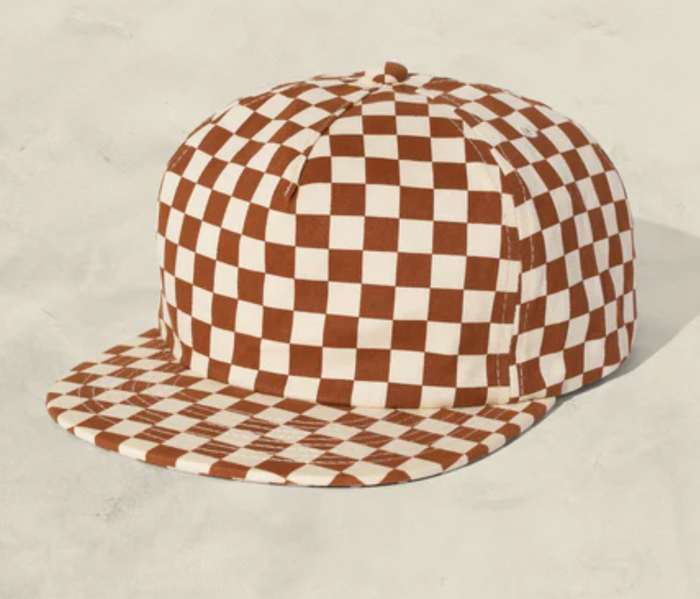 Checkered Twill Caps