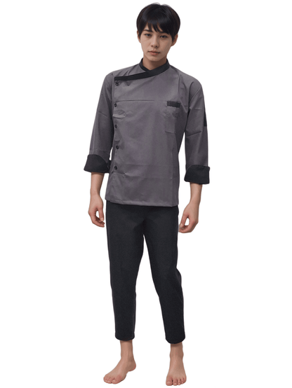 Chef Coat - Stylish Rusty Grey Chef Coat for Culinary Professionals - J R GARMENTS