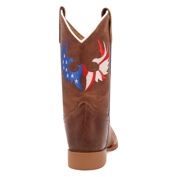 Dan Post Children's Freedom Flight Leather Boot back view showing stitching