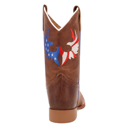 Dan Post Children's Freedom Flight Leather Boot back view showing stitching