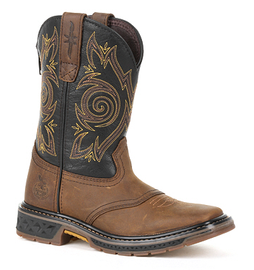 Children's Georgia GB00343C Brown Carbo-Tec LT Pull-On Saddle Boot *CLOSEOUT*