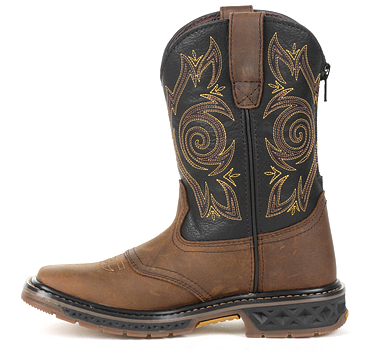 Children's Georgia GB00343C Brown Carbo-Tec LT Pull-On Saddle Boot *CLOSEOUT*