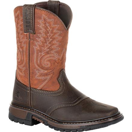 Children's Rocky RKW0257C Ride FLX Western Wide Square Toe Boot