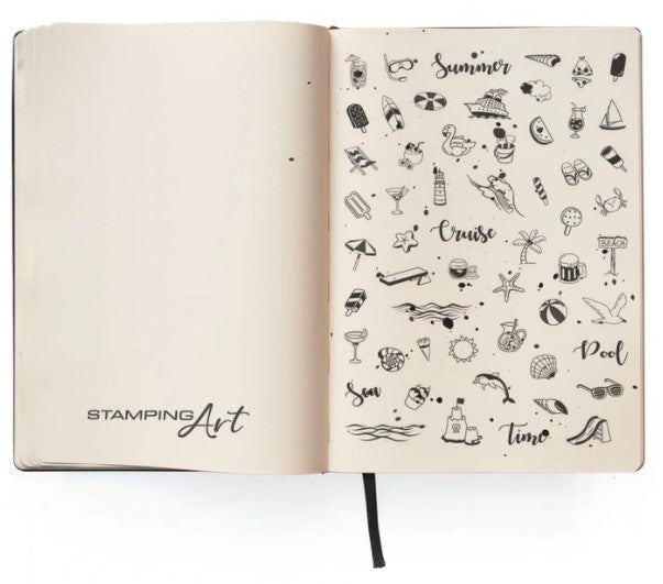Ciao Bella - Clear Stamp Set 4"x6" - BuJo Summer. These high quality clear photopolymer stamps are manufactured using a patented photopolymer and UV light exposure, this way they are able to achieve a higher level of detail. They are also designed to achieve optimum performance ensuring you get the highest quality possible. Available at Embellish Away located in Bowmanville Ontario Canada.