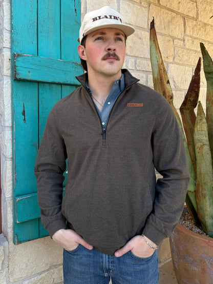 Cinch Men's Olive Quarter Zip Pullover