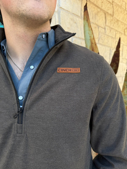 Cinch Men's Olive Quarter Zip Pullover