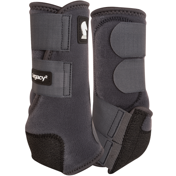 Pair of Charcoal Legacy2 Front Splint Boots